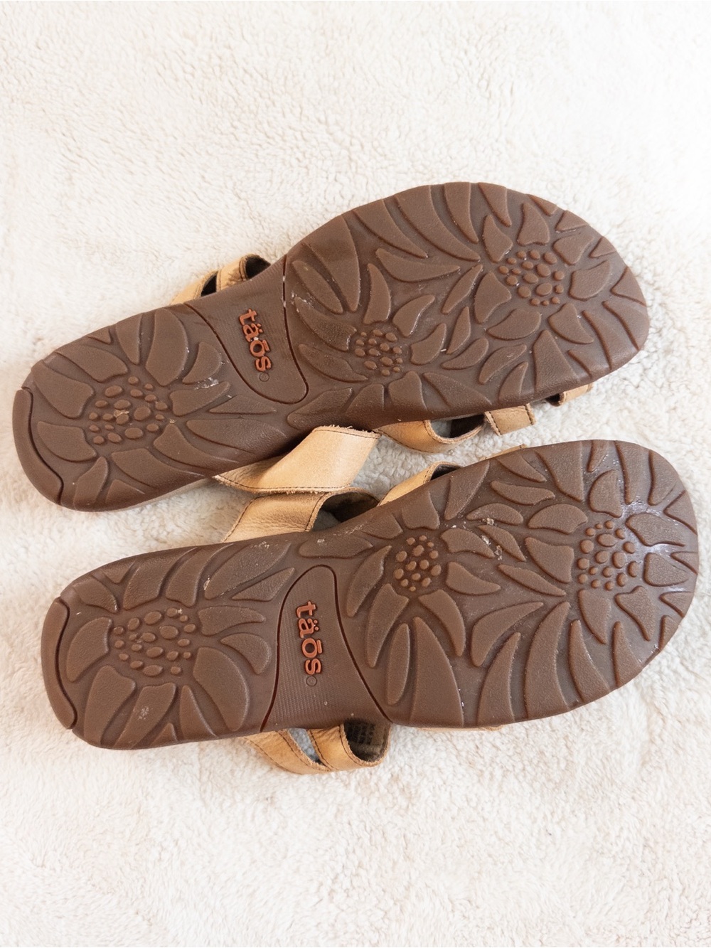 Taos Tan Leather Comfort Slide Sandals Women’s Size 9 - Picture 5 of 7